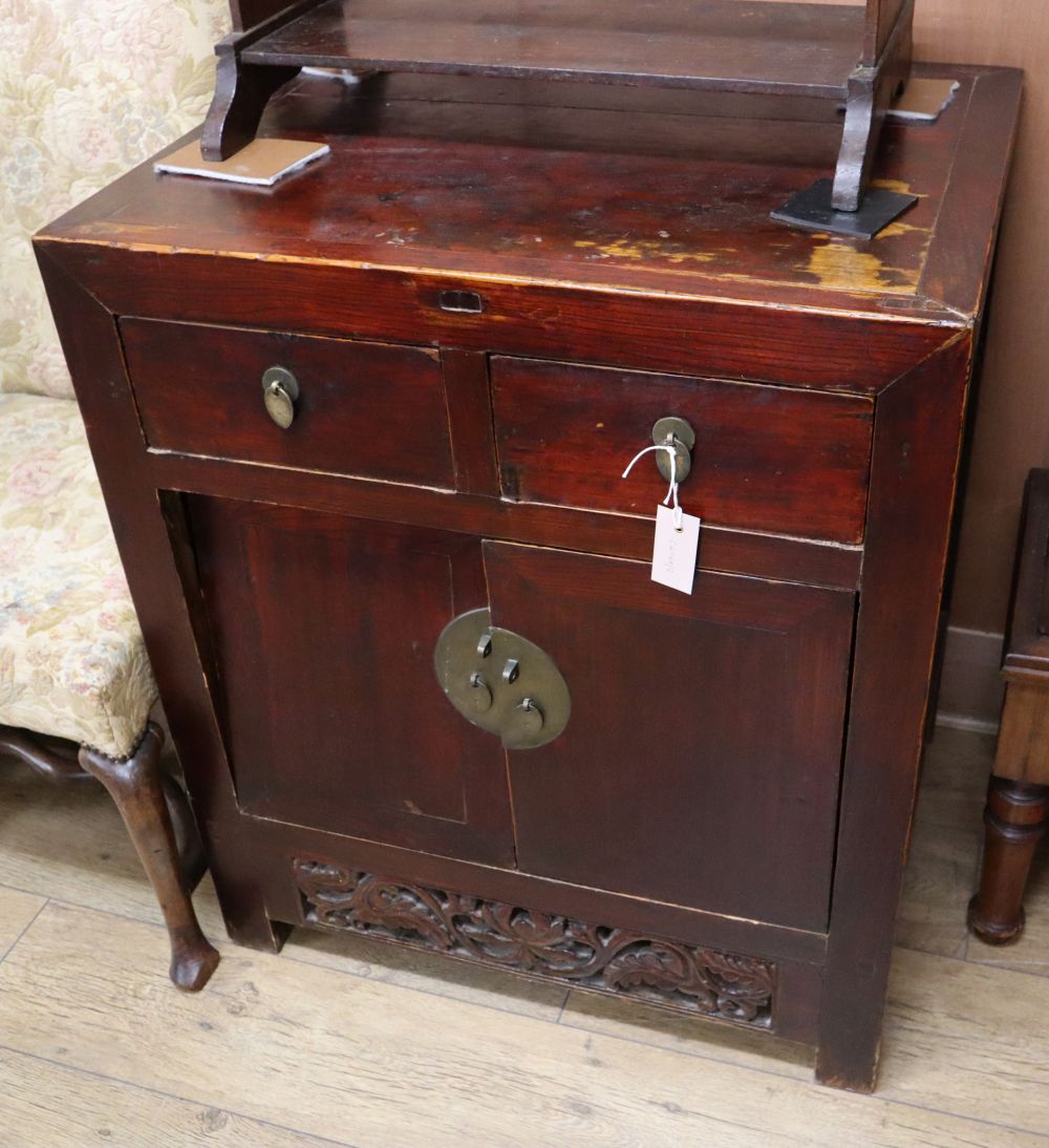 A Chinese side cabinet, W.72cm, D.56cm, H.86cm